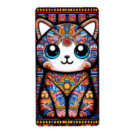 Cute Cat med traditionell charm från Mönster Fraktsedel