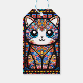 Cute Cat med traditionell charm från Mönster Presentetikett