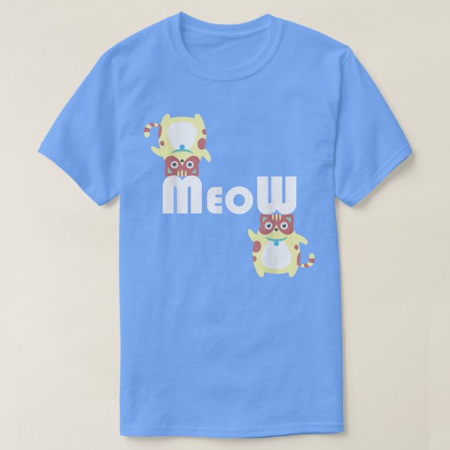 Cute Cat Meow Kattunge Kitten  T Shirt (Design framsida)