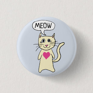 Cute Cat Meow Knapp