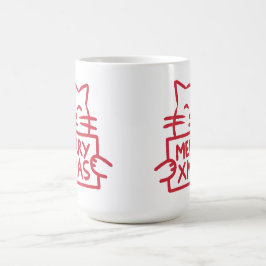 Cute Cat Merry Xmas Kaffemugg