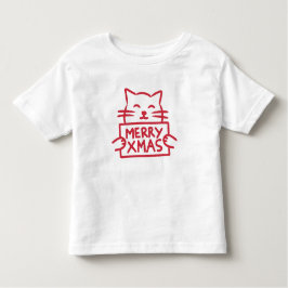 Cute Cat Merry Xmas T Shirt
