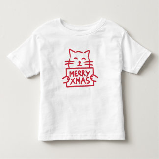 Cute Cat Merry Xmas T Shirt