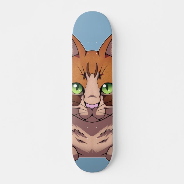 Cute Cat Mini Skateboard Bräda 18,5 Cm (Framsida)