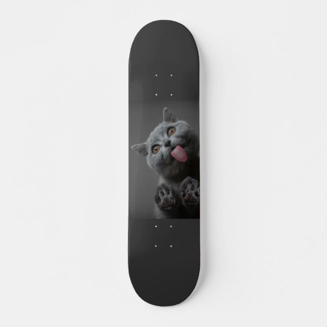 Cute Cat Mini Skateboard Bräda 18,5 Cm (Framsida)