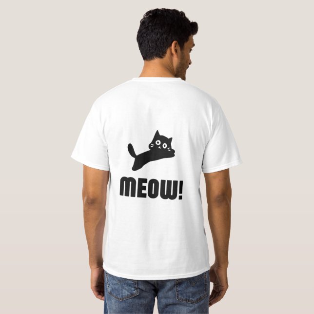 Cute Cat Mode Skriv ut - Snyggt Kattunge Design fö T Shirt (Hel baksida)