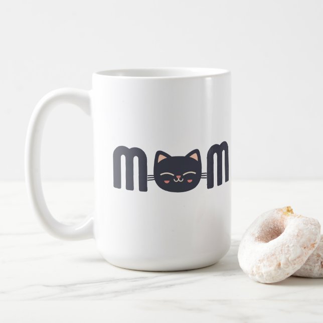 Cute Cat MOM Kaffemugg (Med munk)
