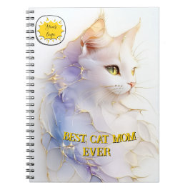 Cute Cat Mom Photo Anteckningsbok