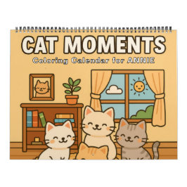 Cute Cat Moments Färgläggningskalender Kalender