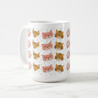 Cute Cat Mönster #2 Kaffemugg
