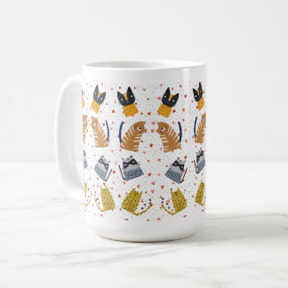 Cute Cat Mönster #3 Kaffemugg