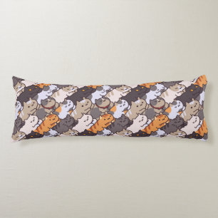 Cute Cat mönster Body Pillow Kroppskudde