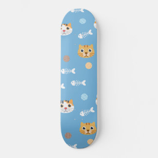 Cute cat mönster-katter och fisk mini skateboard bräda 18,5 cm