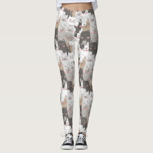Cute Cat Mönster Leggings