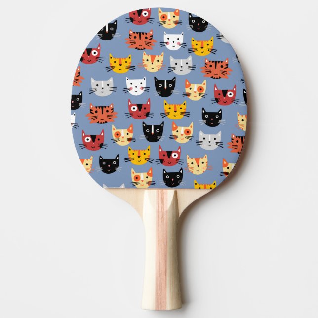 Cute Cat Mönster Pingisracket (Framsidan)