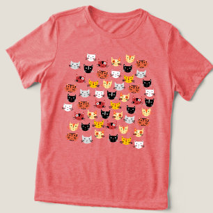 Cute Cat Mönster T Shirt