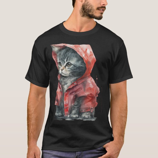 Cute Cat Motifs Cat T Shirt (Framsida)
