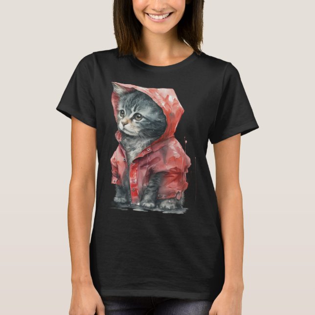 Cute Cat Motifs Cat T Shirt (Framsida)