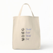 Cute Cat Motivation ”Should Could Would Did” Tote 