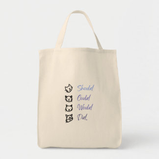 Cute Cat Motivation ”Should Could Would Did” Tote  Tygkasse