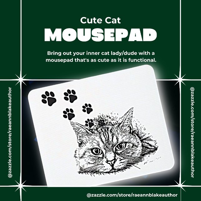 Cute Cat Mousepad Musmatta (Skapare uppladdad)