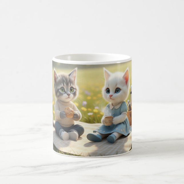 Cute Cat Mug | Tom & Luna Spring Picnic  Kaffemugg (Center)