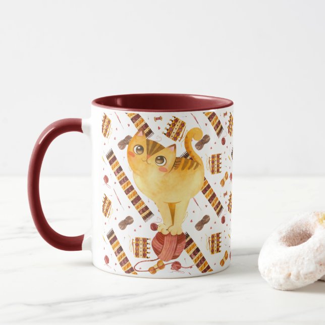 Cute Cat Mugg (Med munk)