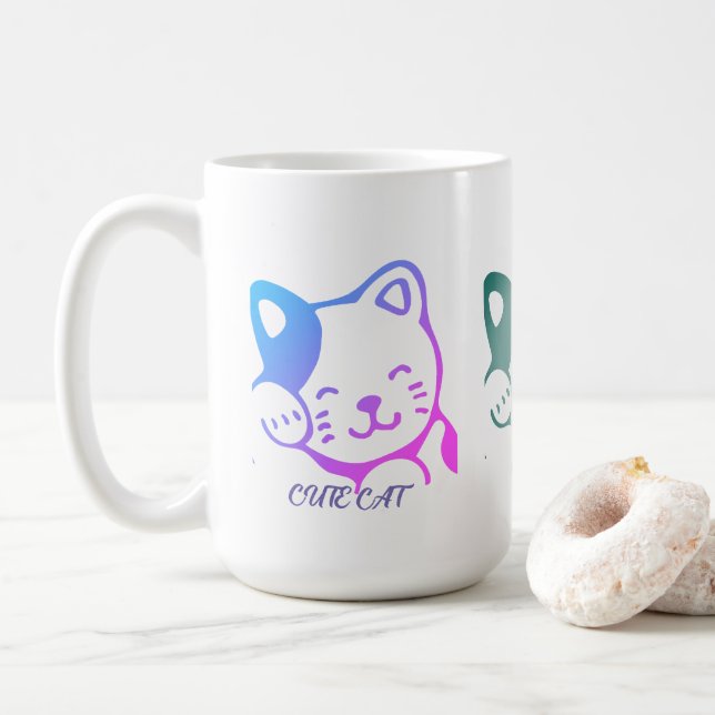 Cute Cat Mugg (Med munk)