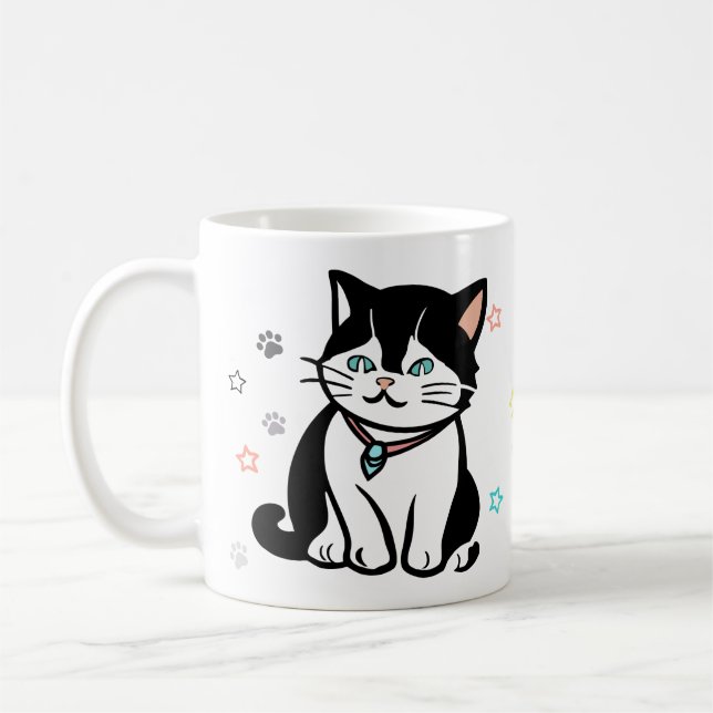 Cute Cat Mugg för Djurälskare - Purrfect Gift (Vänster)