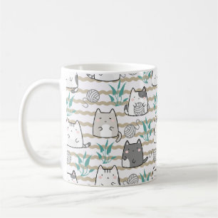 Cute Cat Mugg - lekkattungar med garn