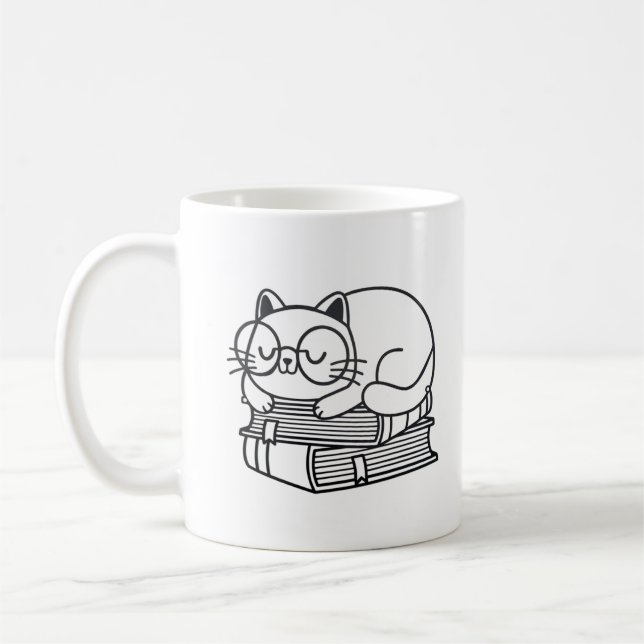 Cute Cat Mugg - Perfekt för Cat Lovers! (Vänster)