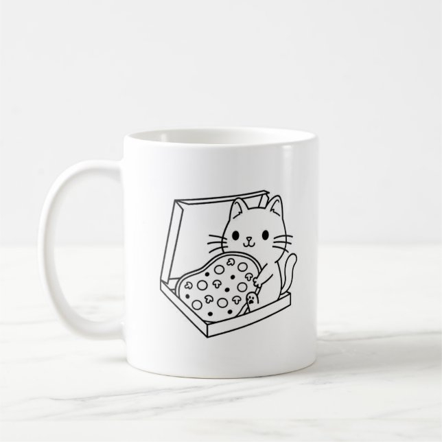 Cute Cat Mugg - Perfekt-gåvan till Cat Lovers! (Vänster)