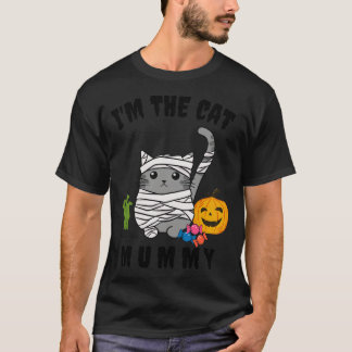 Cute Cat Mummy Costume T Shirt
