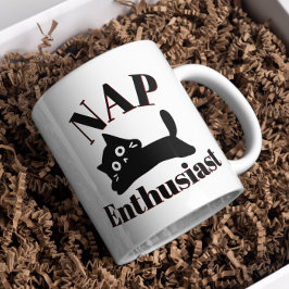 Cute Cat Nap Enthusiast Kaffemugg