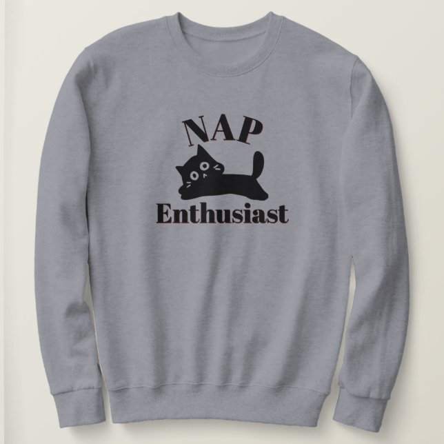 Cute Cat Nap Enthusiast T Shirt (Design framsida)