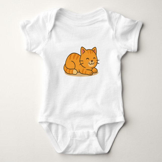 Cute Cat Nap T-shirt Baby BodyKostymer (Framsida)