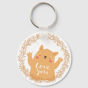 Cute Cat Nyckelring