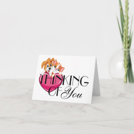 Cute Cat och Hund Blank eller Tackkort Card