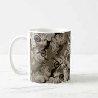 Cute Cat Öga Mönster Kaffemugg