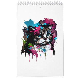 Cute Cat on Calendar Kalender