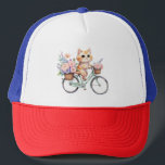Cute Cat on Floral Bike Hat – Fun Gift for Cat Lov Keps<br><div class="desc">Add a dose of whimsy and charm to your outfit with this adorable cat riding a flower-adorned bicycle hat! Perfect for cat lovers, cyclists, and fans of playful, vintage-inspired art, this unique design captures the joy of carefree adventure. Crafted for comfort and style, this hat is a great accessory for...</div>