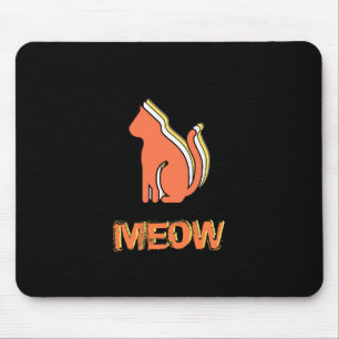 Cute Cat, Orange & Gult Animal, Abstrakt Pop Art Musmatta