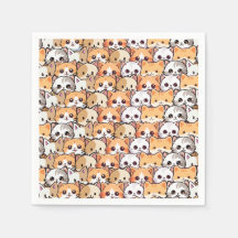 Cute cat orange kitten pet Seamless Mönster