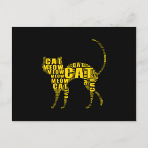 Cute cat ord moln vykort