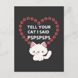 Cute Cat Owner Card - Lustigt katt Vykort