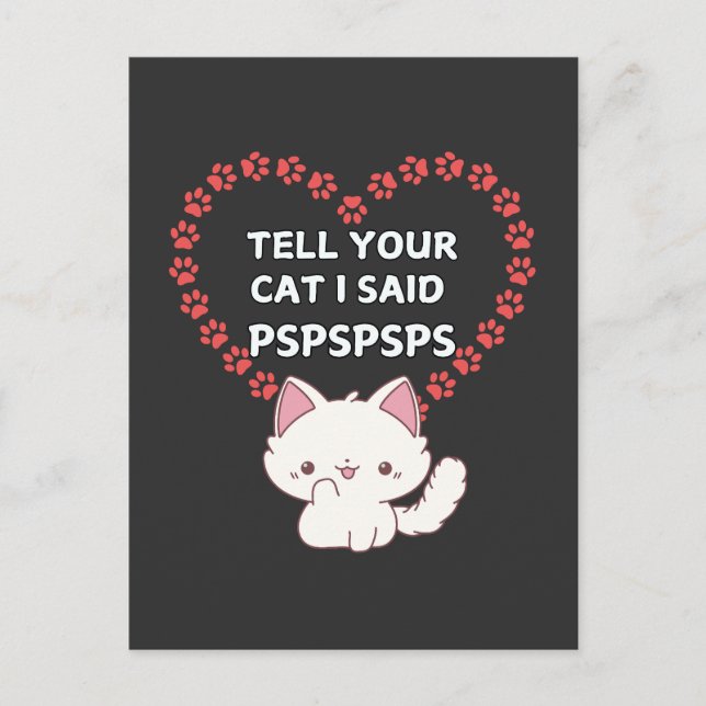 Cute Cat Owner Card - Lustigt katt Vykort (Framsida)