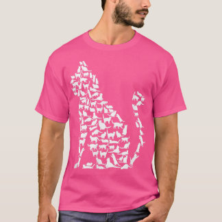 Cute Cat Owner, Kitten Silhouette, Kattunge, Zany T Shirt
