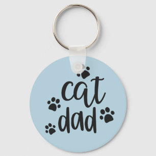 Cute cat Pappa ord art Trucker Nyckelring