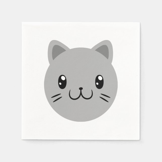 Cute Cat Pappersservett (Framsidan)