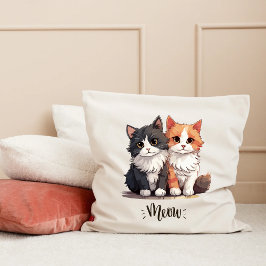 Cute cat-par-kattälskare dekorativ kudde